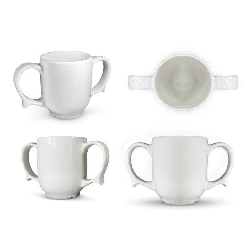 Dignity Two Handled Mug - White